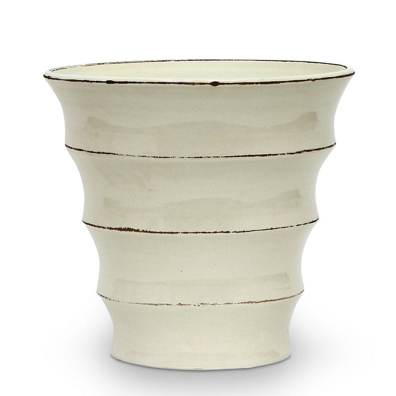 Artistica - Deruta Of Italy Scavo Ragusa: Authentic Art Deco Style Vase (large) In White