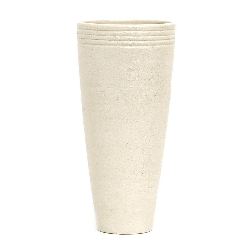 Artistica - Deruta Of Italy Scavo Refrattario: Rigato Tall Vase In White