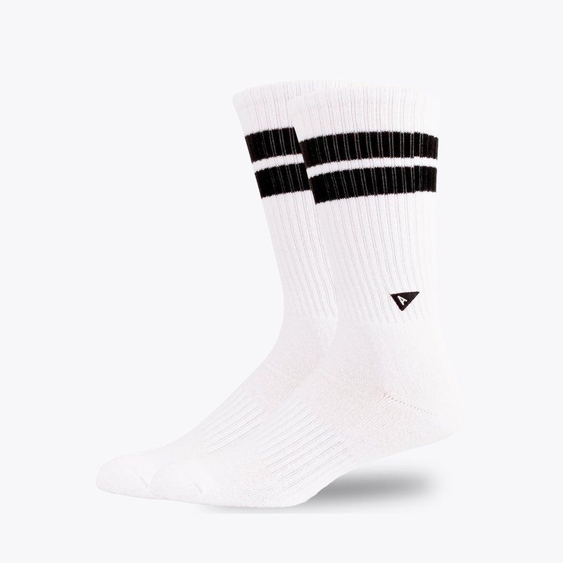 Arvin Goods Crew Sock In White/black