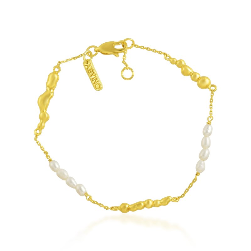 Arvino Baroque Pearl Pellet Bracelet In Yellow