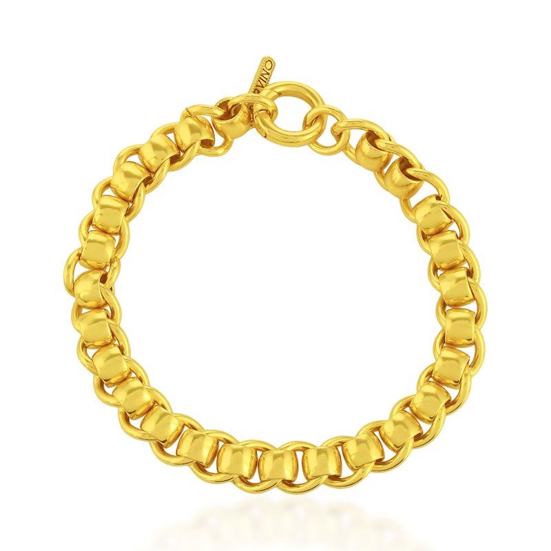 Arvino Curb Roller Bracelet (gold Vermeil)