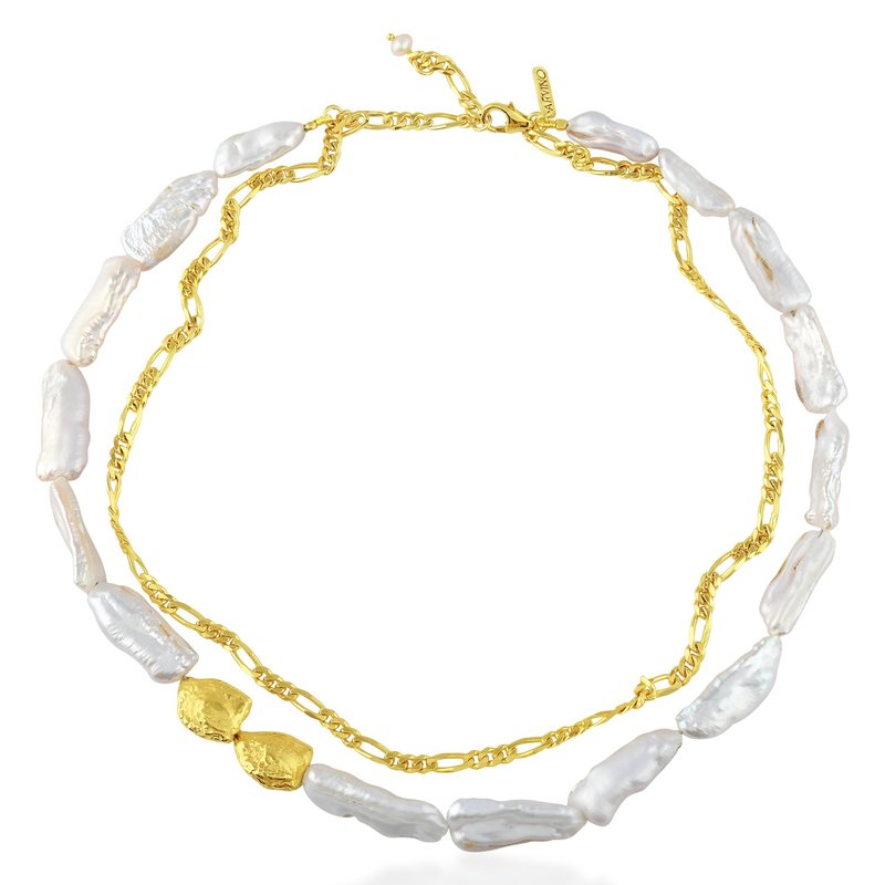 Arvino Duplet Layering Necklace In Gold