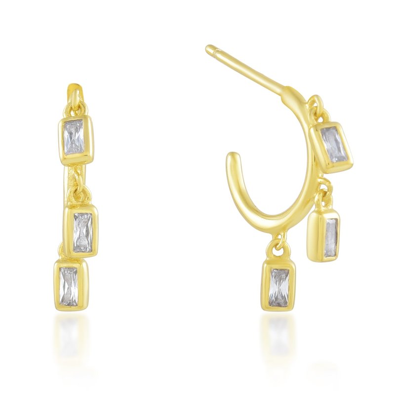 Arvino White Cz Zeal Earring In Gold