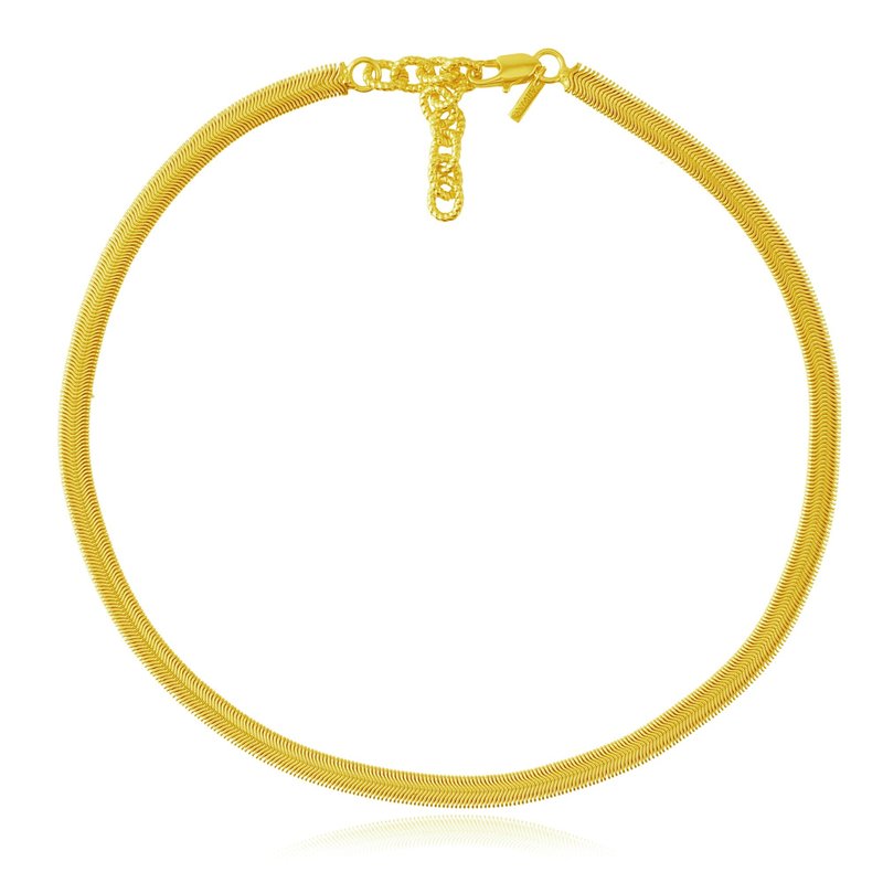 Arvino Wide Snake Chain Necklace In Yellow
