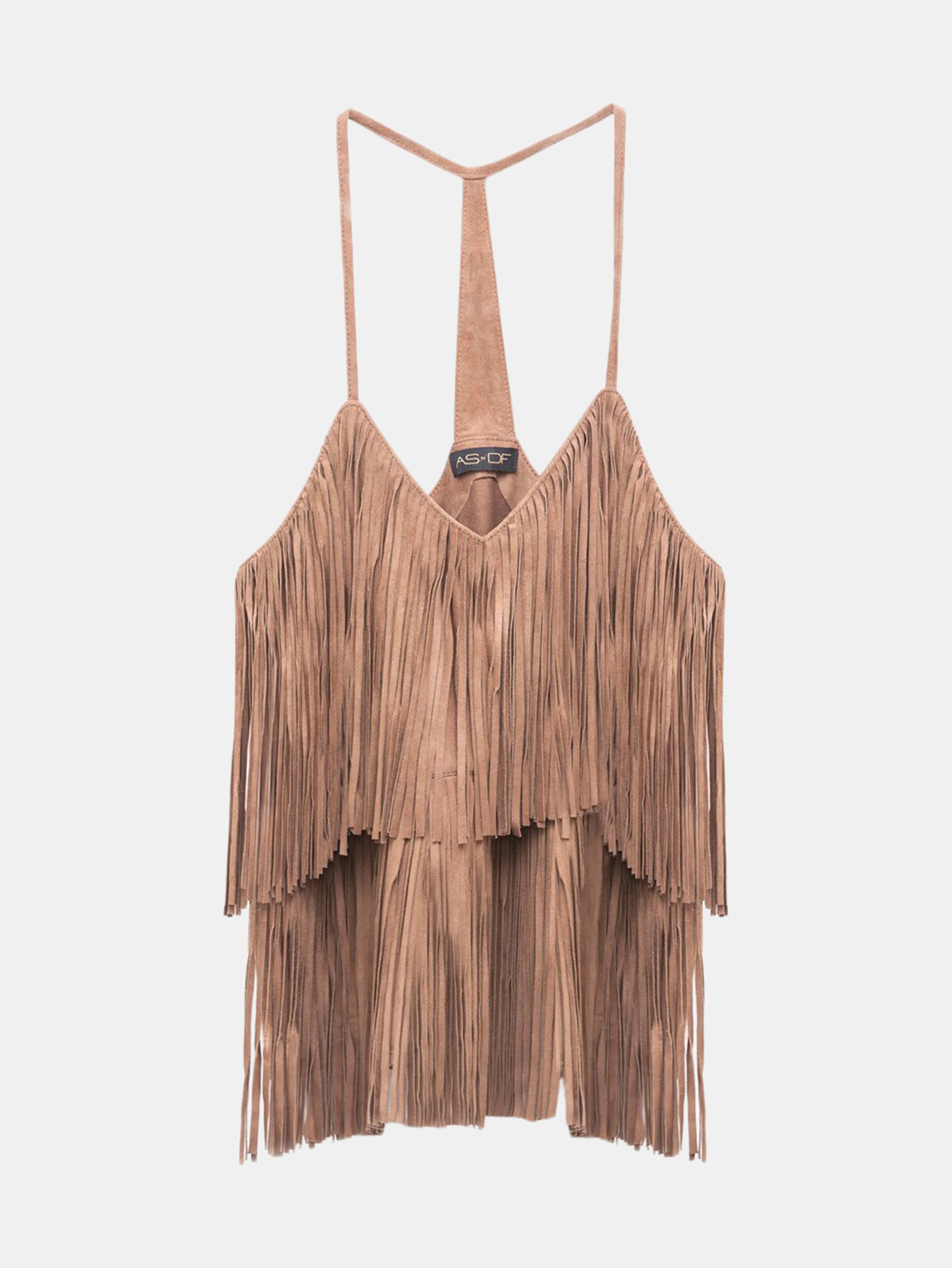AS BY DF AS BY DF JONI SUEDE FRINGE CAMI