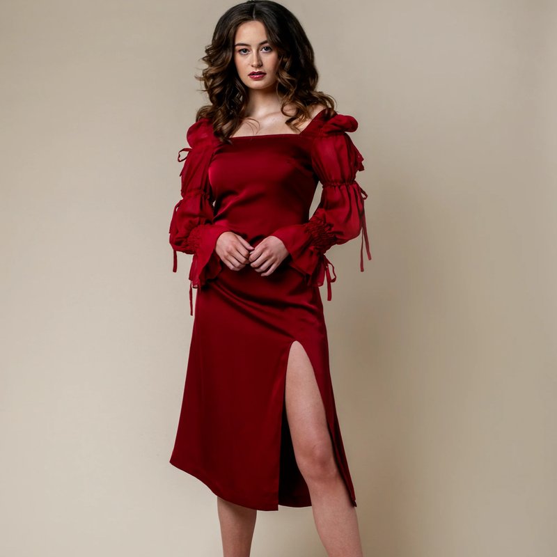 Ašady Kris Silk Dress In Red