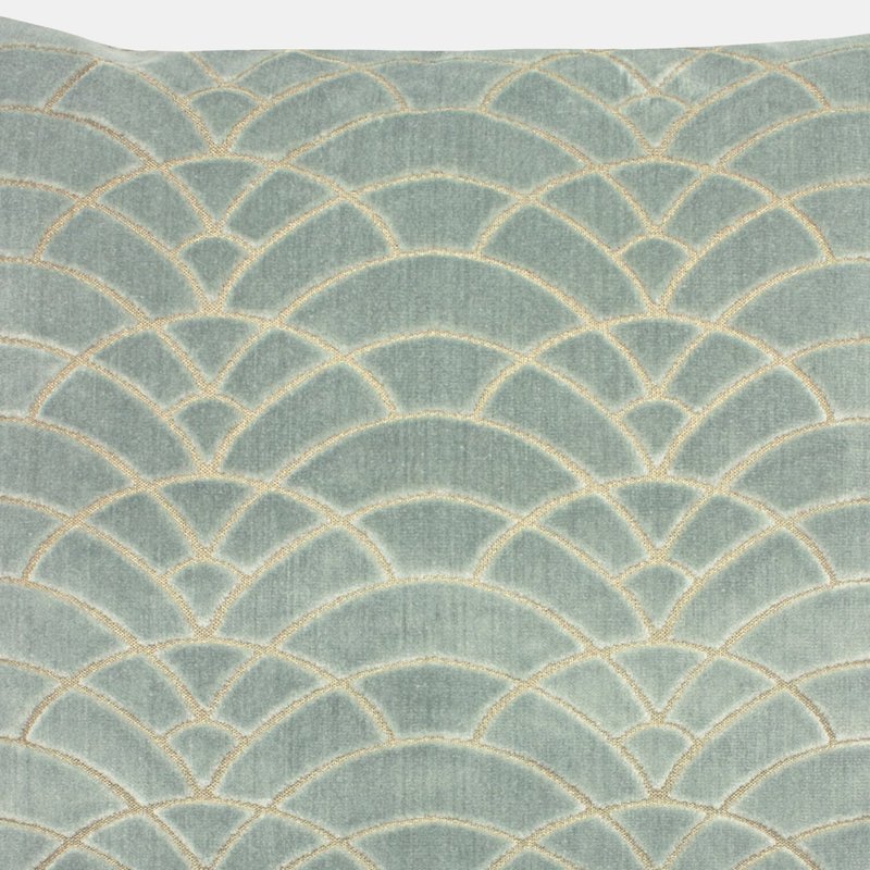 Ashley Wilde Dinari Graphic Cut Throw Pillow Cover (eucalyptus) (50cm X 50cm) In Green