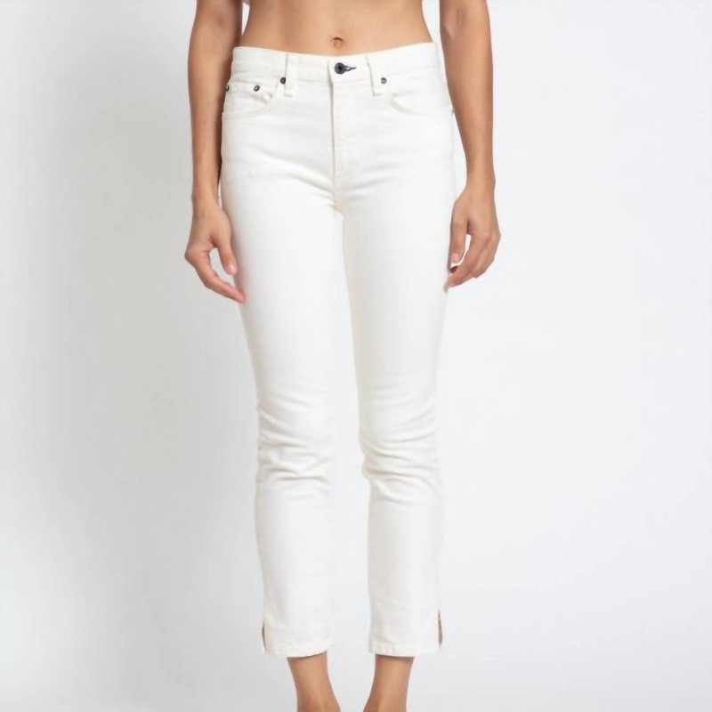 Askk Ny Mid Rise Straight Jean In White