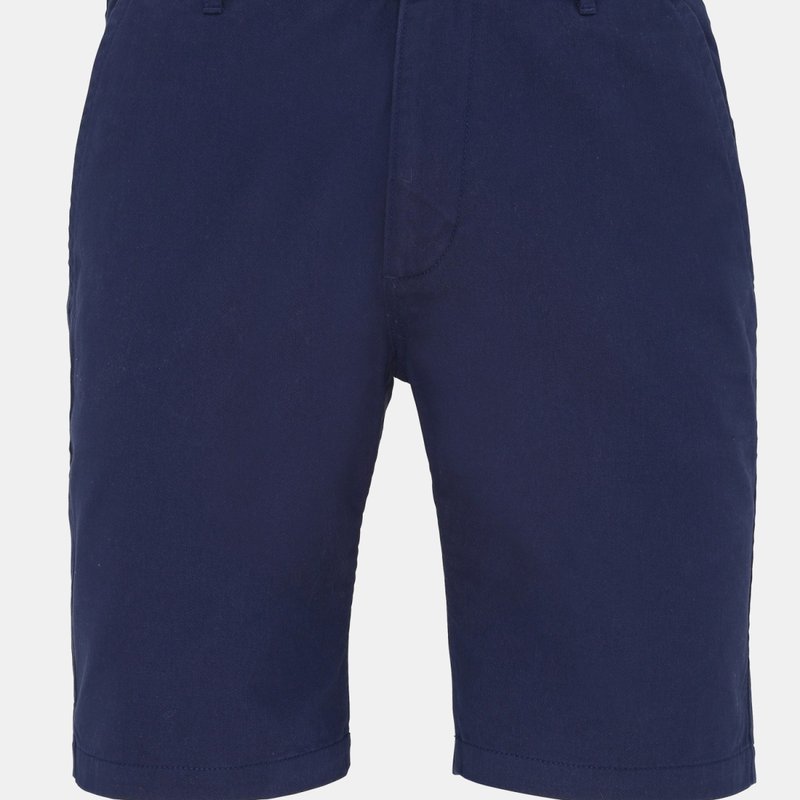 Asquith & Fox Mens Casual Chino Shorts (navy) In Blue