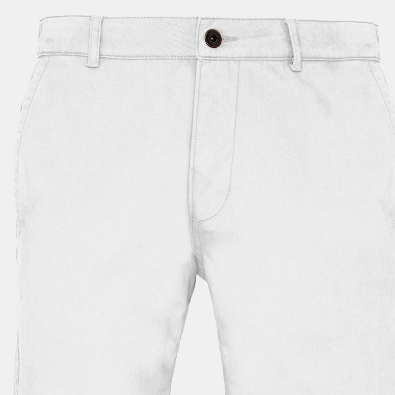 Asquith & Fox Mens Casual Chino Shorts (white)