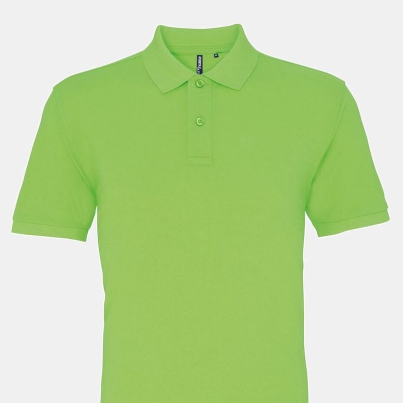 Shop Asquith & Fox Mens Plain Short Sleeve Polo Shirt (neon Green)