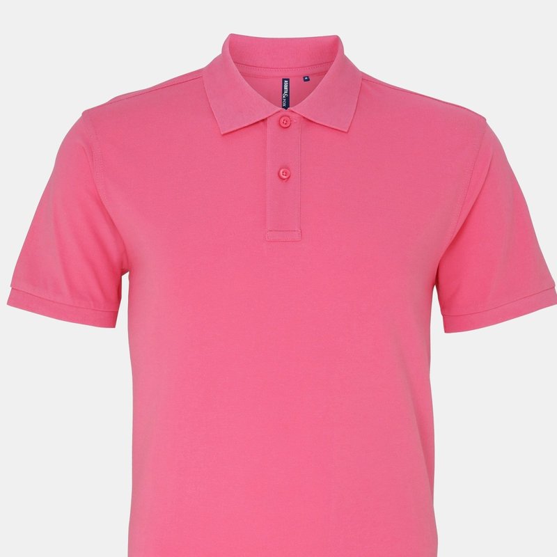 Asquith & Fox Mens Plain Short Sleeve Polo Shirt (pink Carnation)