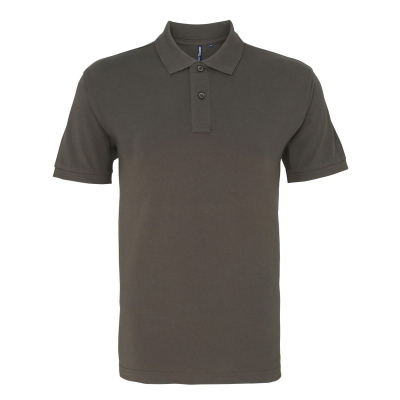 Asquith & Fox Mens Plain Short Sleeve Polo Shirt (slate) In Grey