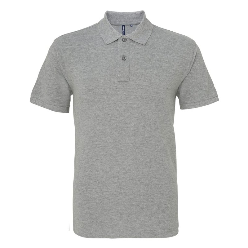 Asquith & Fox Mens Plain Short Sleeve Polo Shirt In Grey