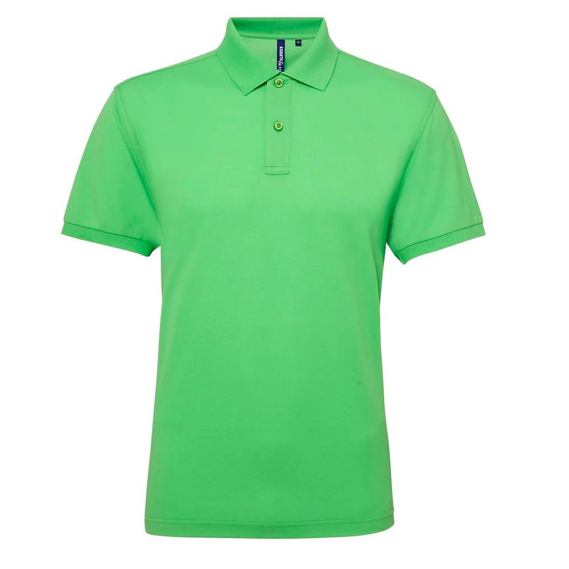 Asquith & Fox Mens Short Sleeve Performance Blend Polo Shirt (lime) In Green