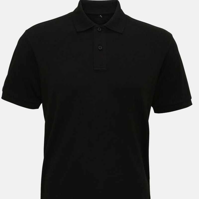 Asquith & Fox Mens Super Smooth Knit Polo Shirt (black)