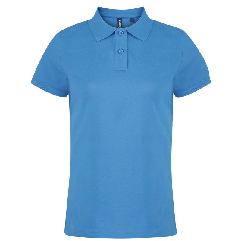 Asquith & Fox Womens/ladies Plain Short Sleeve Polo Shirt (sapphire) In Blue