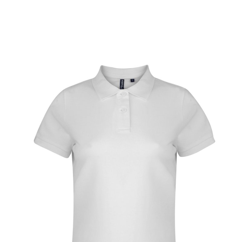 Asquith & Fox Womens/ladies Plain Short Sleeve Polo Shirt (white)