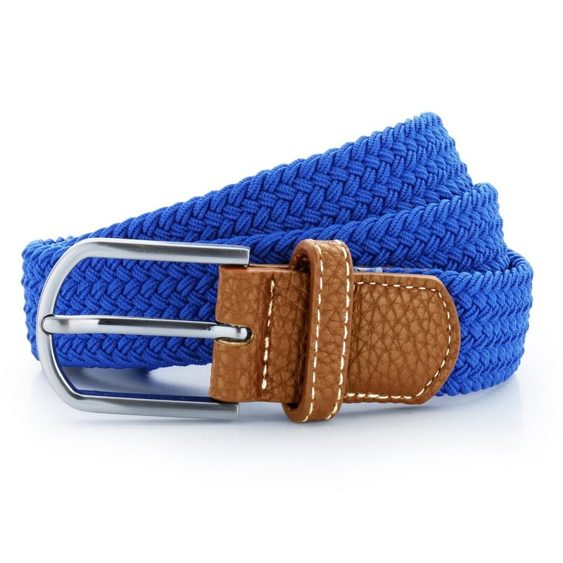 Asquith & Fox Fox Mens Woven Braid Stretch Belt In Blue