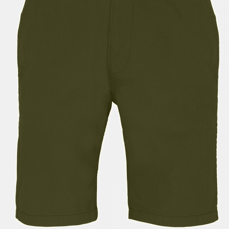 Asquith & Fox Mens Casual Chino Shorts In Green