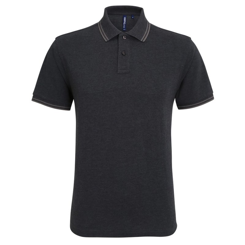 Asquith & Fox Mens Classic Fit Tipped Polo Shirt In Black