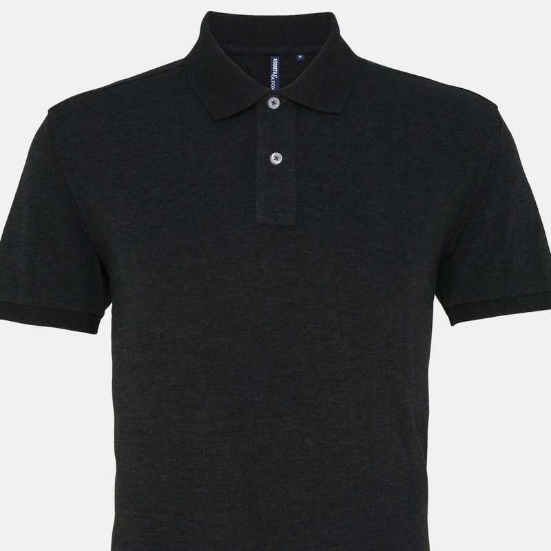 Asquith & Fox Mens Plain Short Sleeve Polo Shirt In Black
