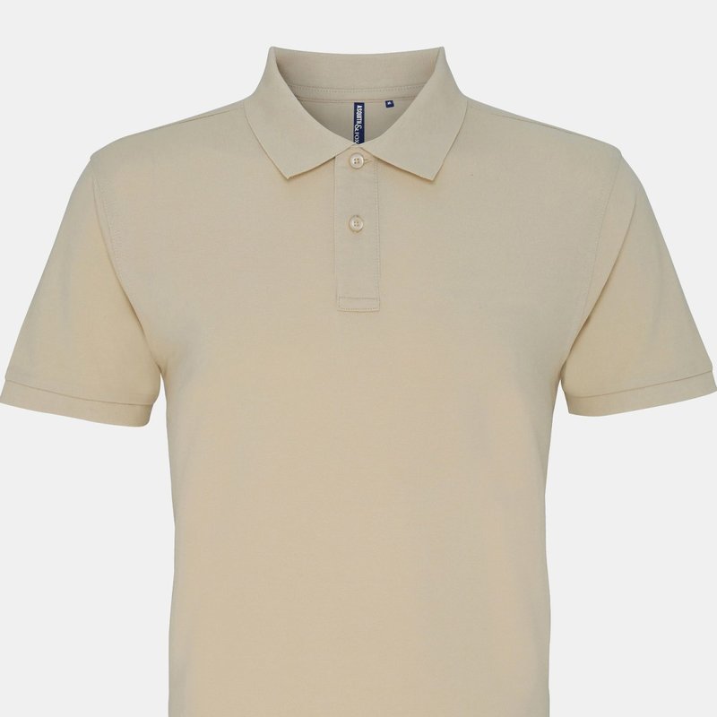 Asquith & Fox Mens Plain Short Sleeve Polo Shirt In Brown