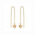 Heart Gold Threader Earring - 18k Gold