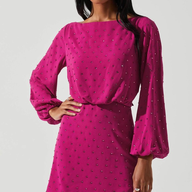 Shop Astr Edita Dress In Pink