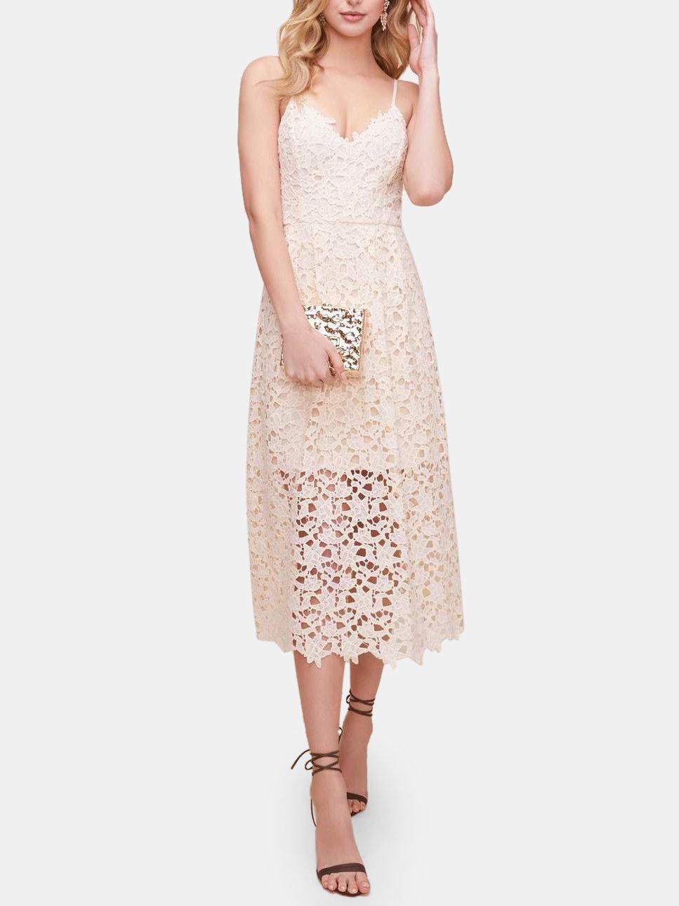 astr the label lace mini dress