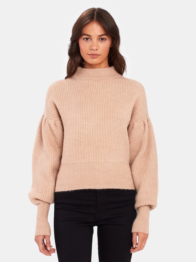 Regis Balloon Sleeve Sweater - Oatmeal