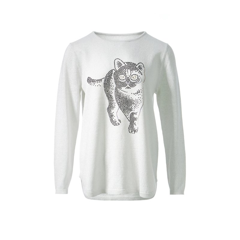 At The Venue Housecat Pullover In White