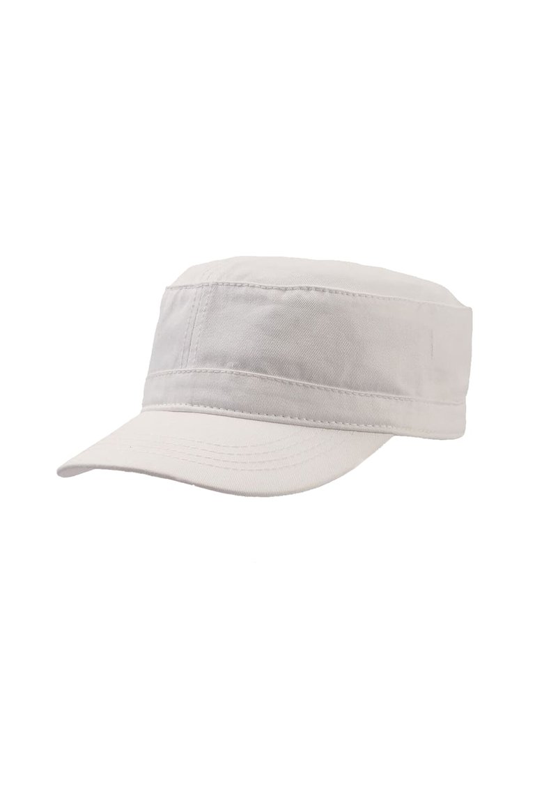 Atlantis Chino Cotton Uniform Military Cap (Pack of 2) (White) - White