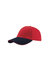 Atlantis Liberty Sandwich Heavy Brush Cotton 6 Panel Cap (Pack of 2) (Red/Navy) - Red/Navy