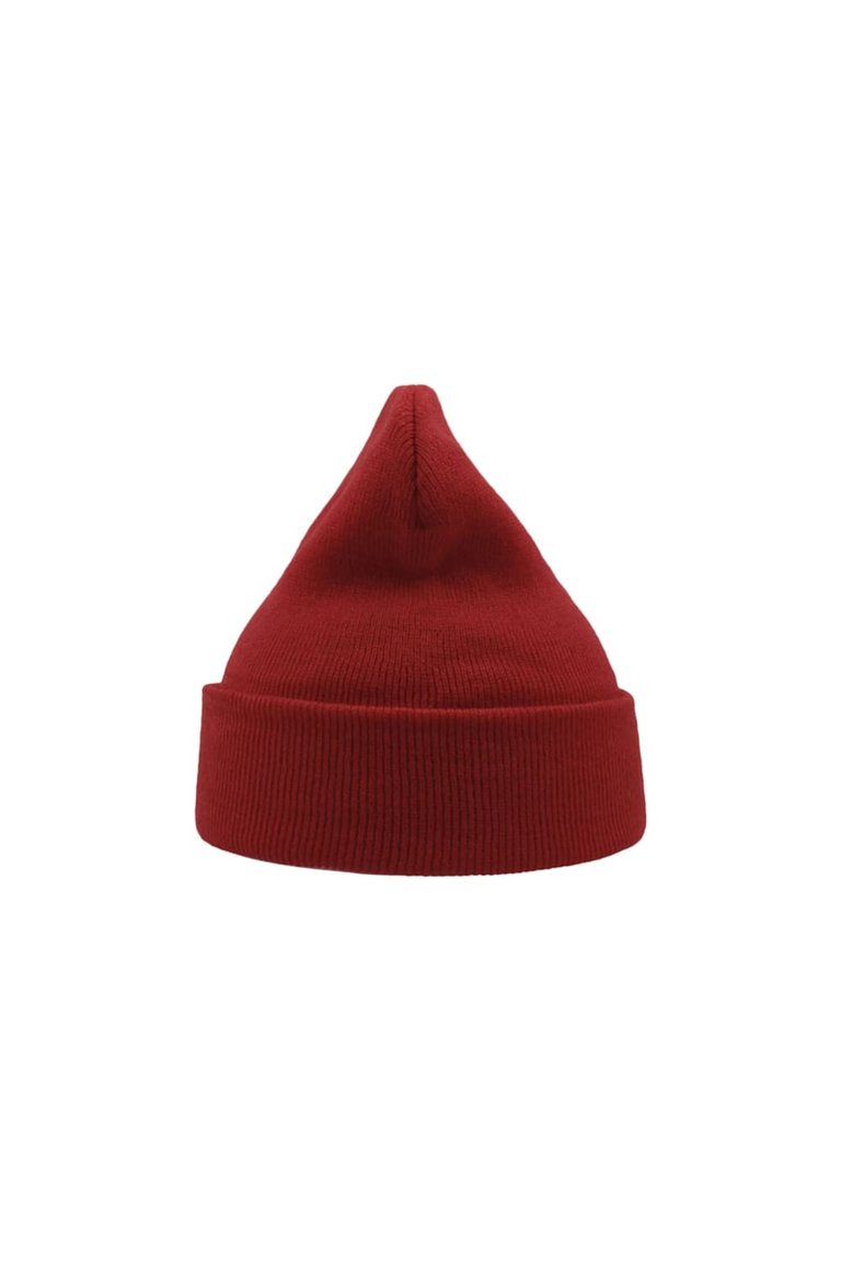 Atlantis Wind Double Skin Beanie With Turn Up (Red)