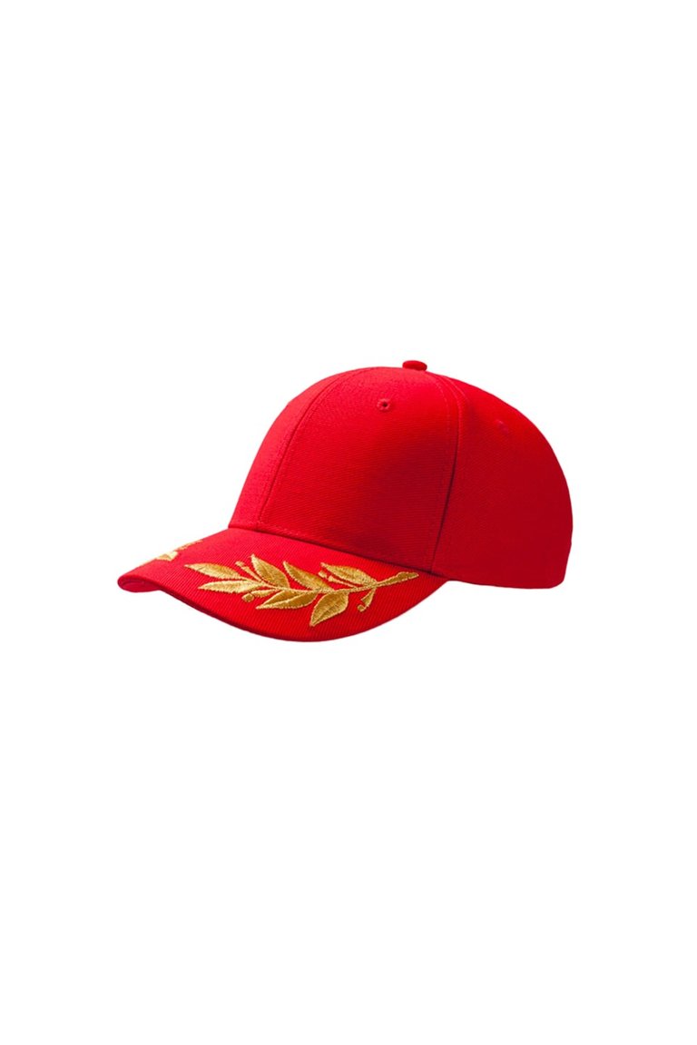 Atlantis Winner Laurel Embroidered Cap (Red) - Red