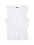 Sleeveless Cotton Tee with Tuck Detail