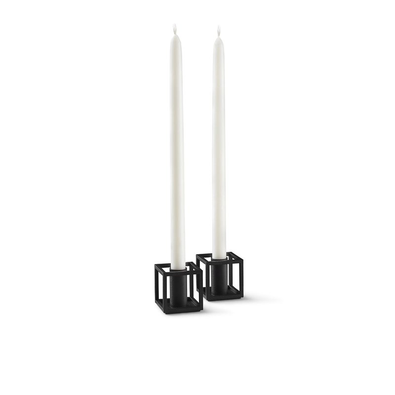 Shop Audo Copenhagen (formerly Menu) Kubus Micro Candle Holder In Black