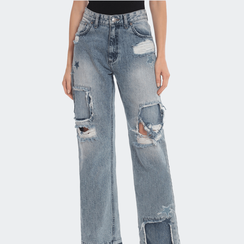 AVEC LES FILLES - High-Waisted Sailor Skinny Jeans