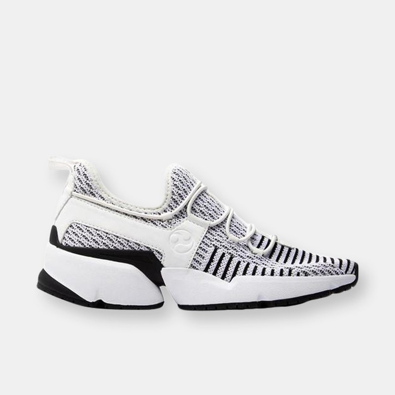 Avre Infinity Glide White And Black Sneakers In White/black
