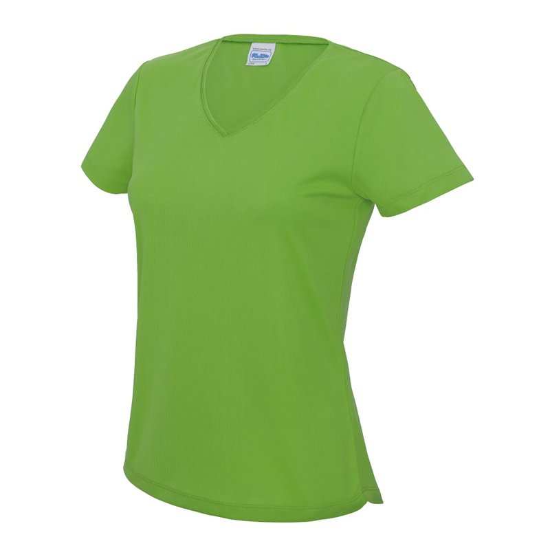 Awdis Cool V Neck Girlie Cool Short Sleeve T-shirt (lime Green)