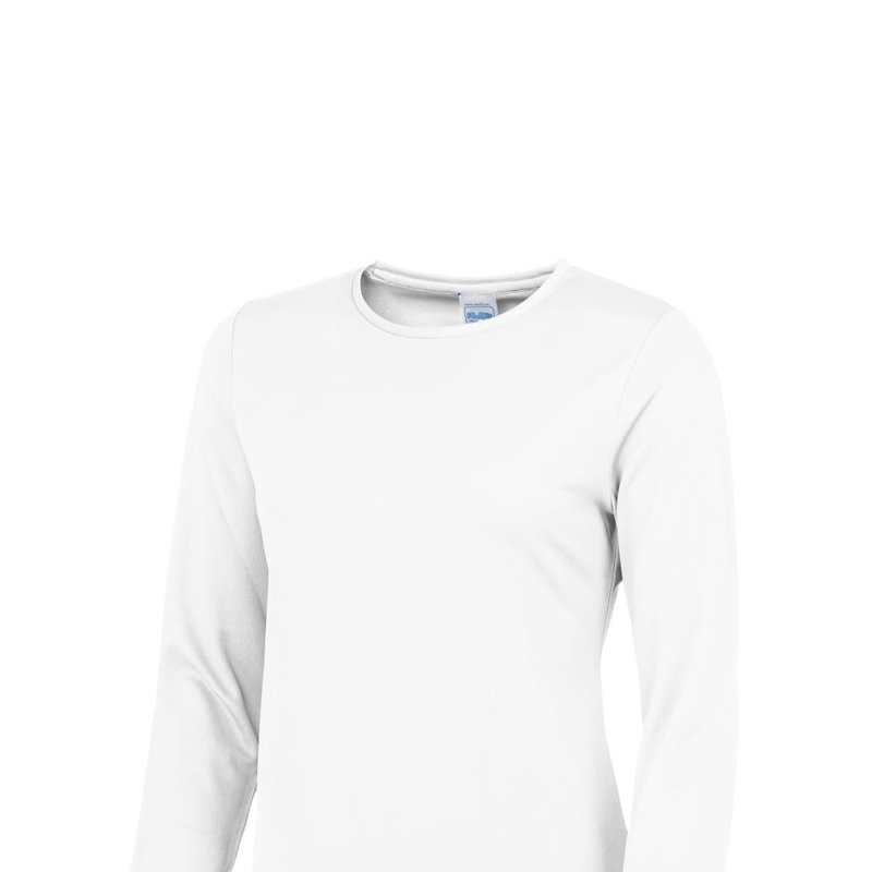 Awdis Just Cool Womens/ladies Girlie Long Sleeve T-shirt (arctic White)