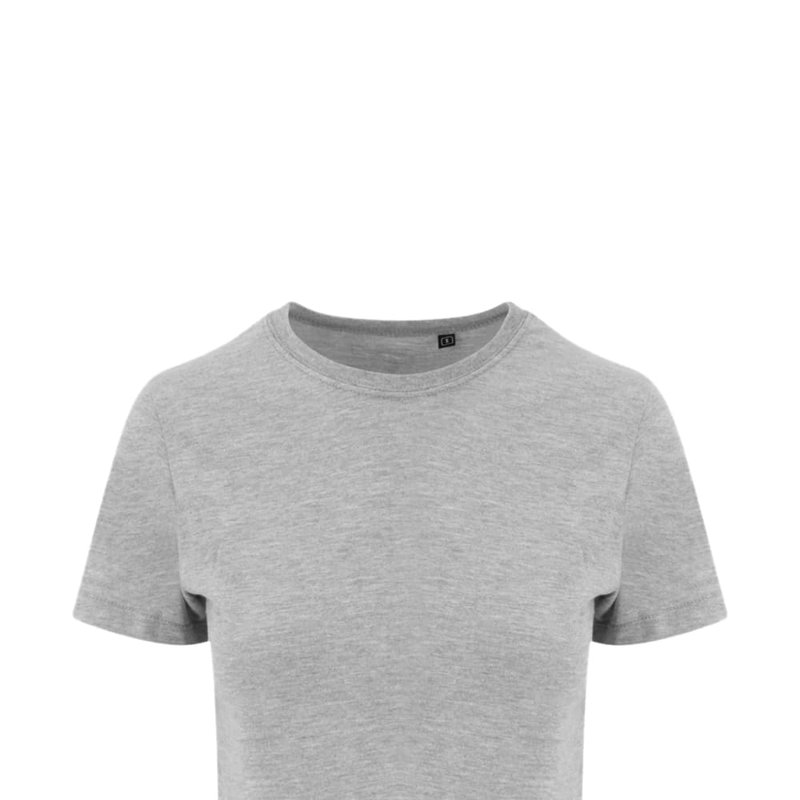 Awdis Just Ts Womens Girlie Tri-blend Cropped T-shirt (heather Gray) In Grey