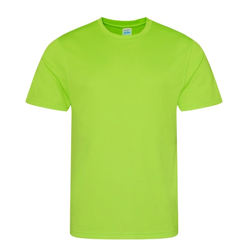 Awdis Just Cool Mens Performance Plain T-shirt (electric Green)