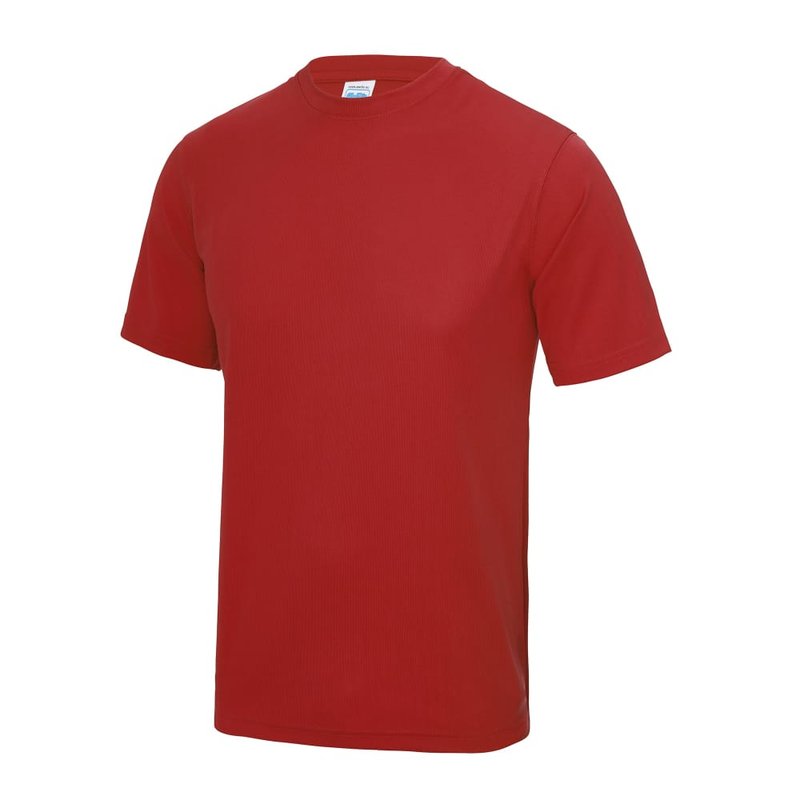 Awdis Just Cool Mens Performance Plain T-shirt (fire Red)