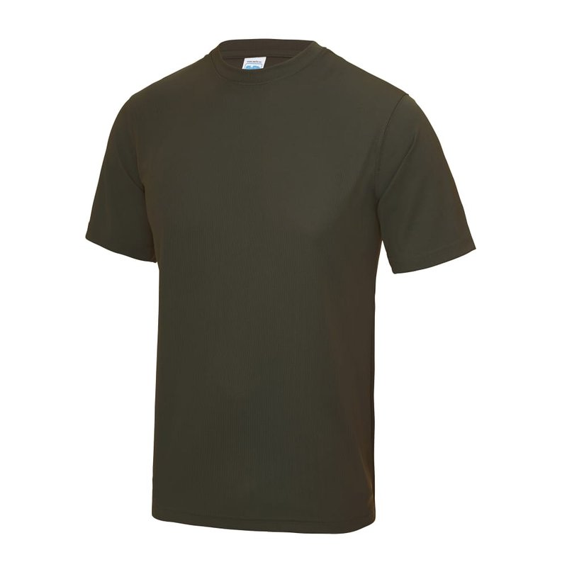 Awdis Just Cool Mens Performance Plain T-shirt (olive) In Green