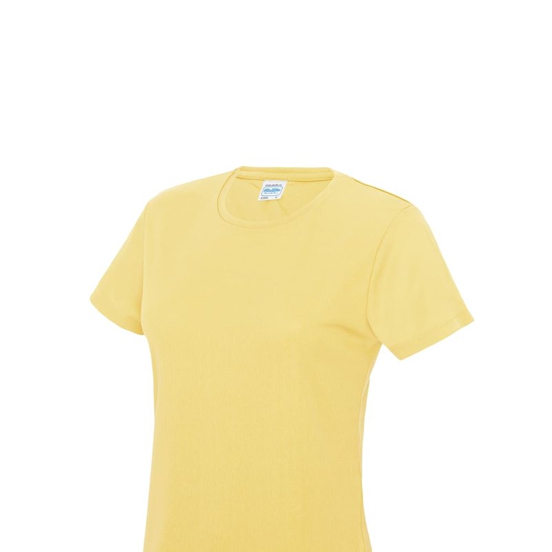 Awdis Just Cool Womens/ladies Sports Plain T-shirt (sherbet Lemon) In Yellow