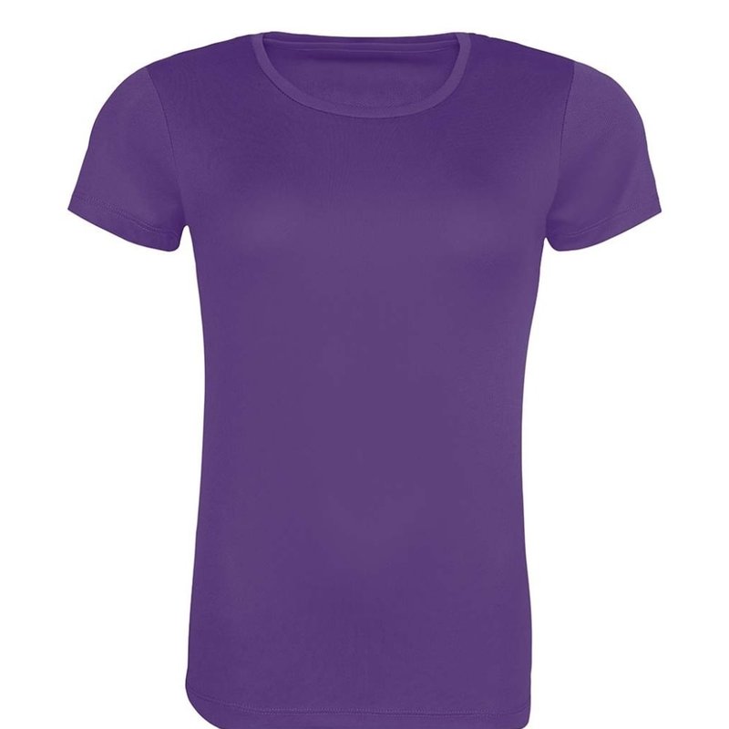 Awdis Womens/ladies Cool Recycled T-shirt In Purple