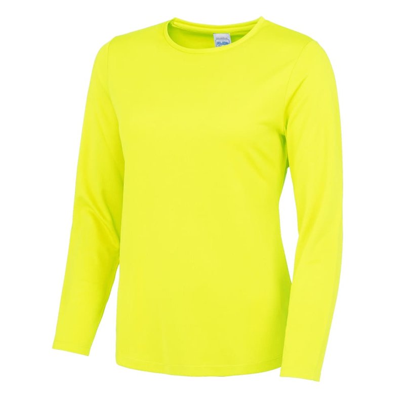 Awdis Womens/ladies Girlie Long Sleeve T-shirt In Yellow