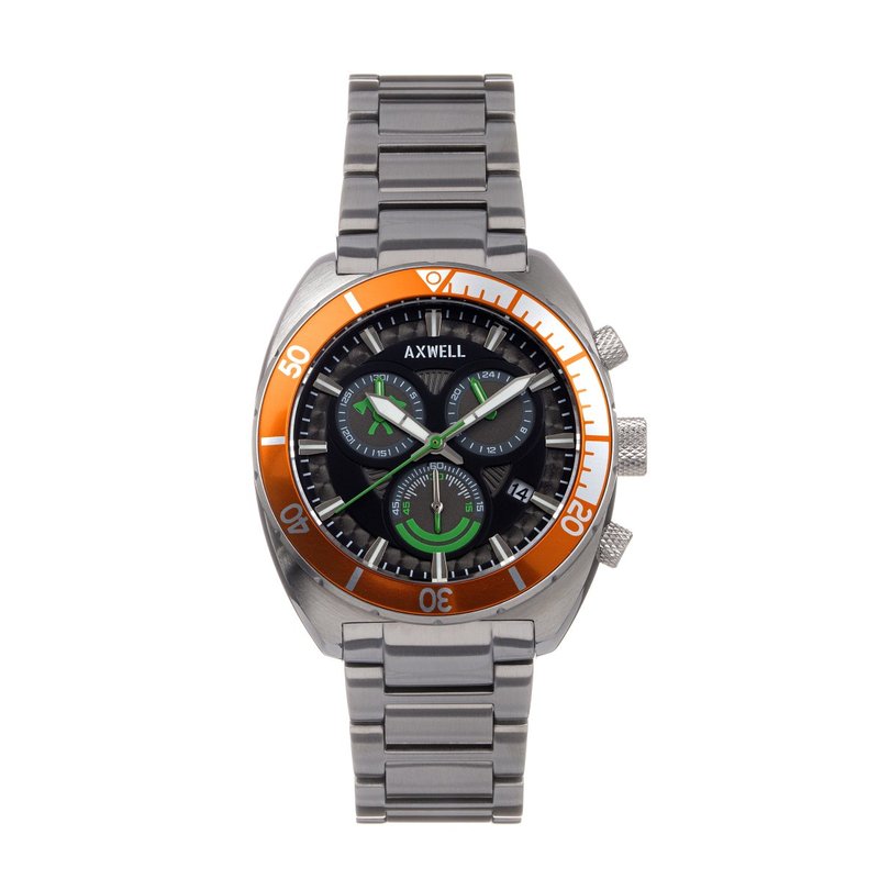 Axwell Minister Chronograph Bracelet Watch W/date In Orange